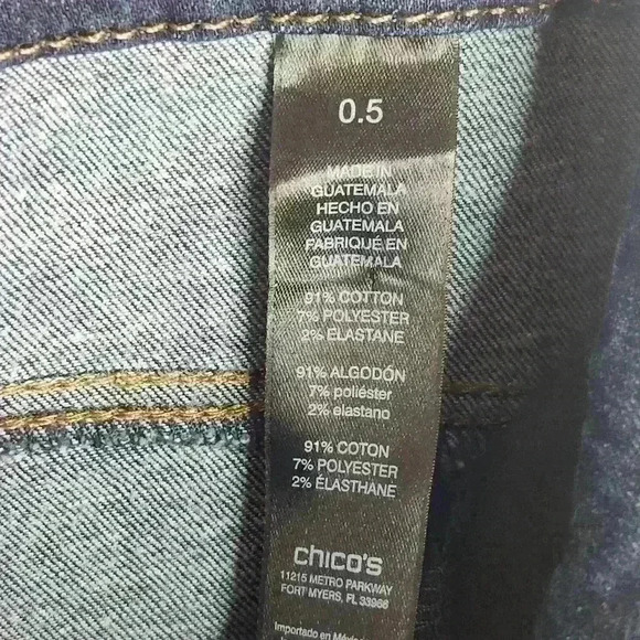 Chico's women's the so lifting crop dark wash jeans Chico size 0.5 - Picture 11 of 12